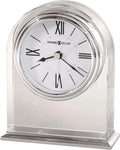 Felt Clock Brushed/Polished Waterfall Alarm Bottom, – Optica Silver-Tone Table Base, Quartz Movement Crystal Arch, Bezel, Aluminum 645-757