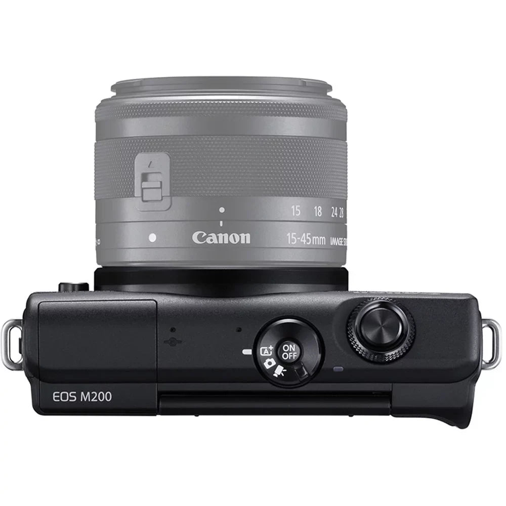 (Graphite) (Black) +64GB Lens Canon Mirrorless M200 Camera +15-45mm IS STM EOS f/3.5-6.3 Filter PC +3