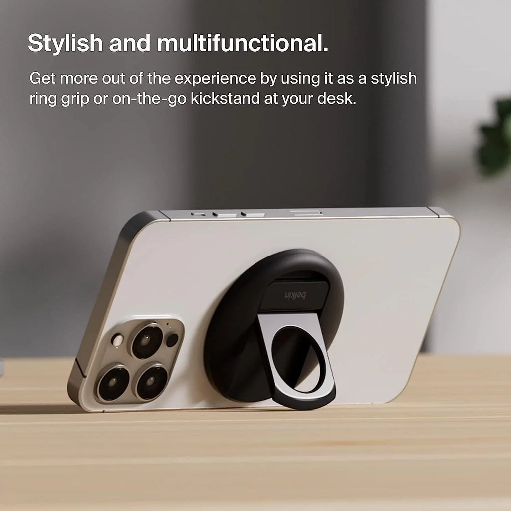 Mount, Continuity Turn to - 14, 13, 12 Black iPhone 15, iPhone Camera iPhone iPhone Compatible Pro, Air, Webcam, MacBook, with MacBook for Mount iPhone iPhone Camera Belkin iPhone MagSafe