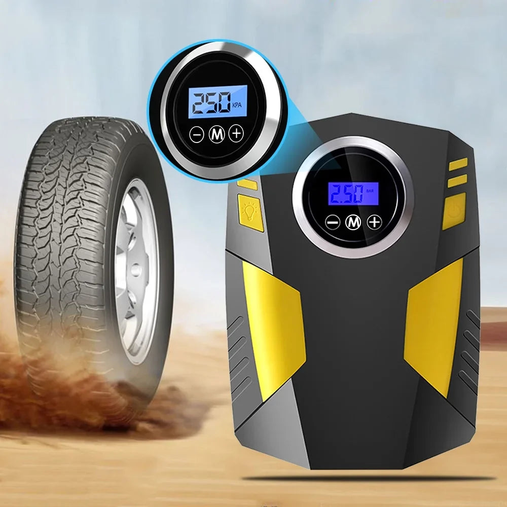 12V with Portable Air LED Suzicca Digital Auto Inflator Pump Tire Compressor Car Light for