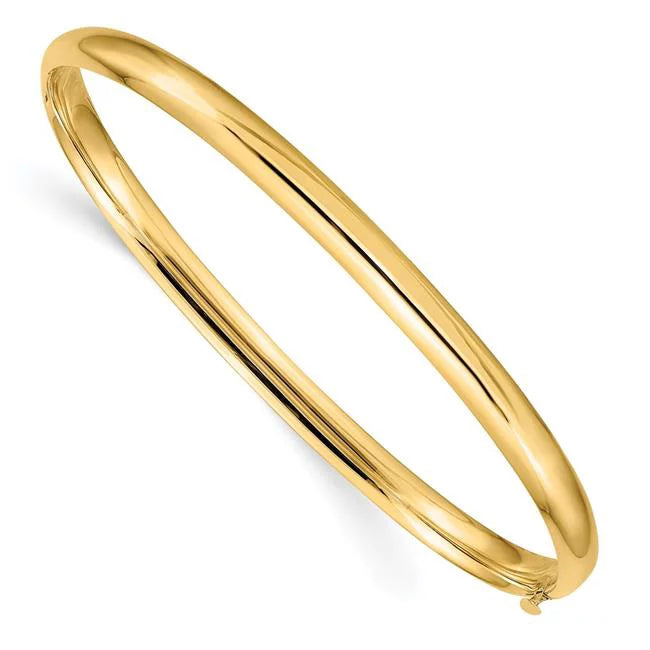 Oversize Bangle HP3-16O Bracelet Hinged 14K Polished High 0.18