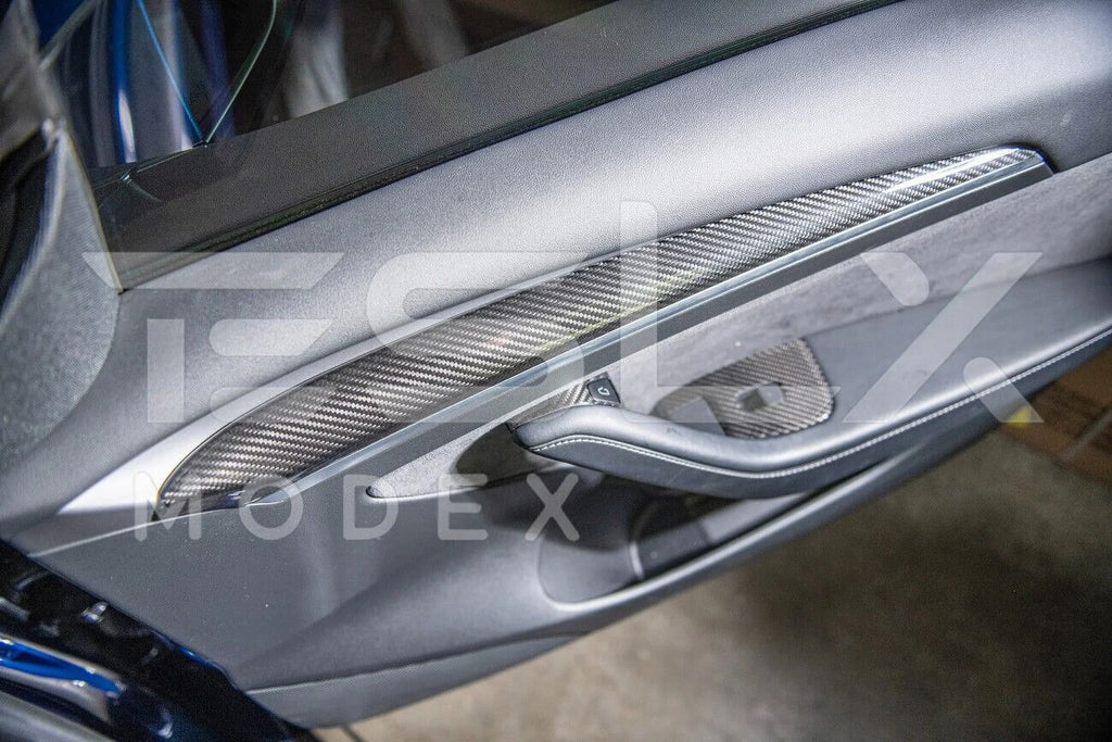 CARBON Front 2020-Up design FIBER 2020-2023 Panel Factory TESLA Door Trim Interior Replacement For design Y Pair 3 Cover & Style