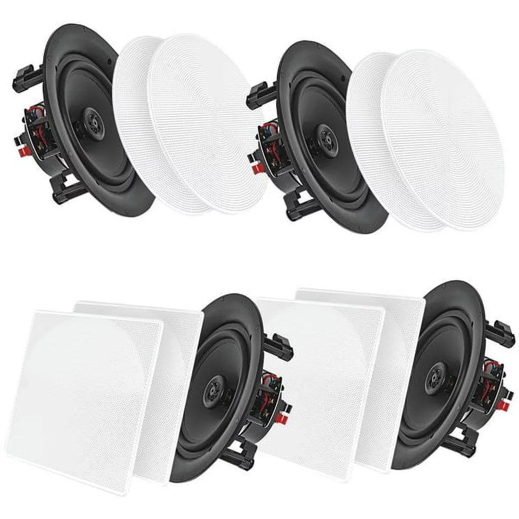 Audio In Pyle 200W 4 Way 6.5 Flush Speakers, Mount Bluetooth Pack Ceiling Wall 2