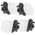 Audio In Pyle 200W 4 Way 6.5 Flush Speakers, Mount Bluetooth Pack Ceiling Wall 2