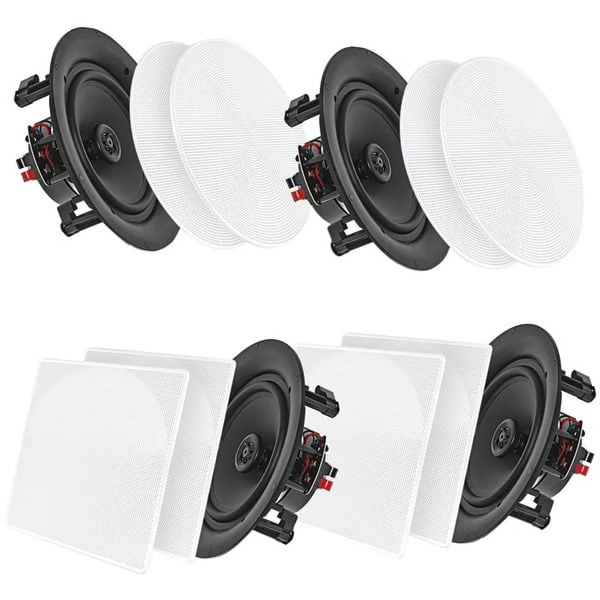 Audio In Pyle 200W 4 Way 6.5 Flush Speakers, Mount Bluetooth Pack Ceiling Wall 2