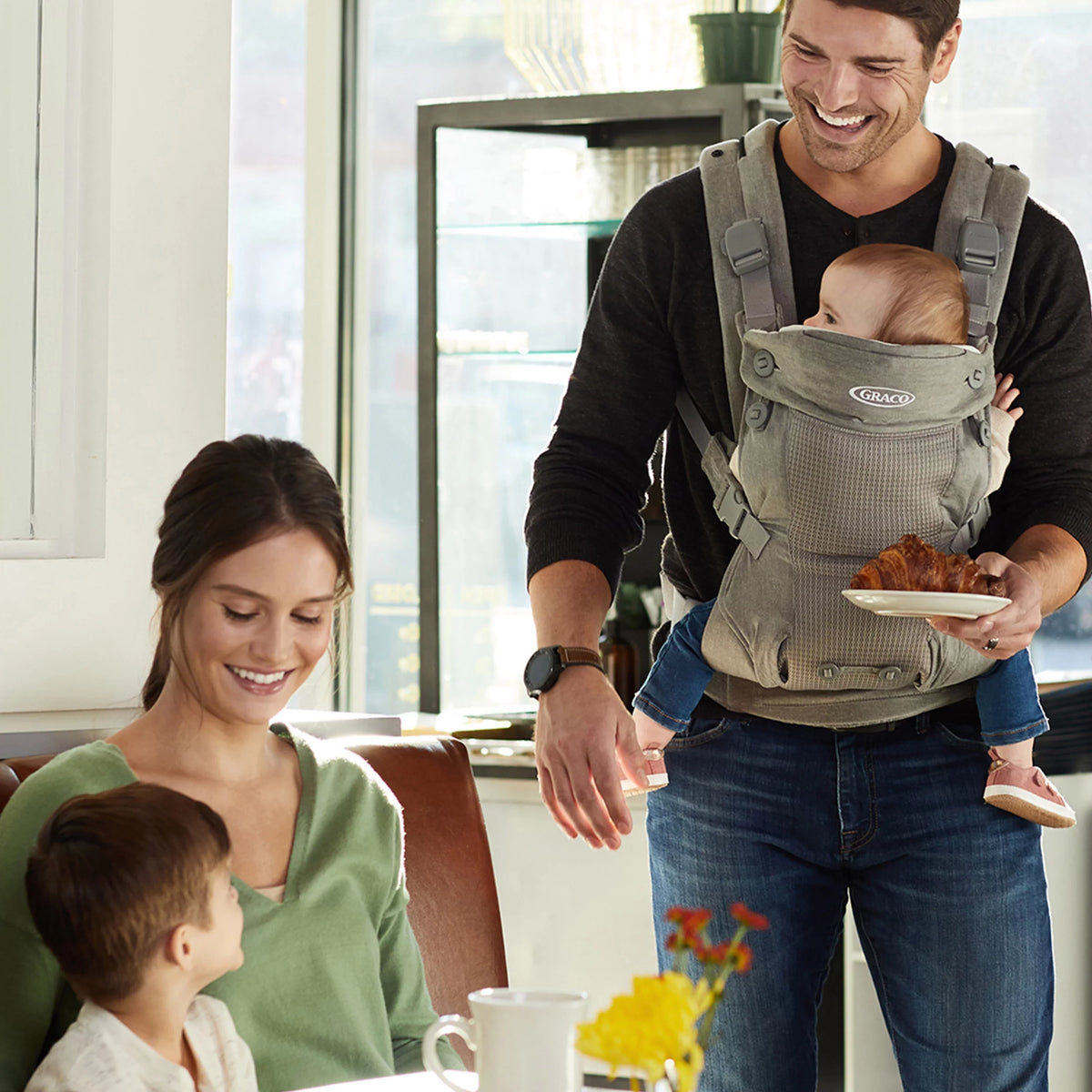 Cradle Baby Mineral 4-in-1 Gray Graco Carrier, Me