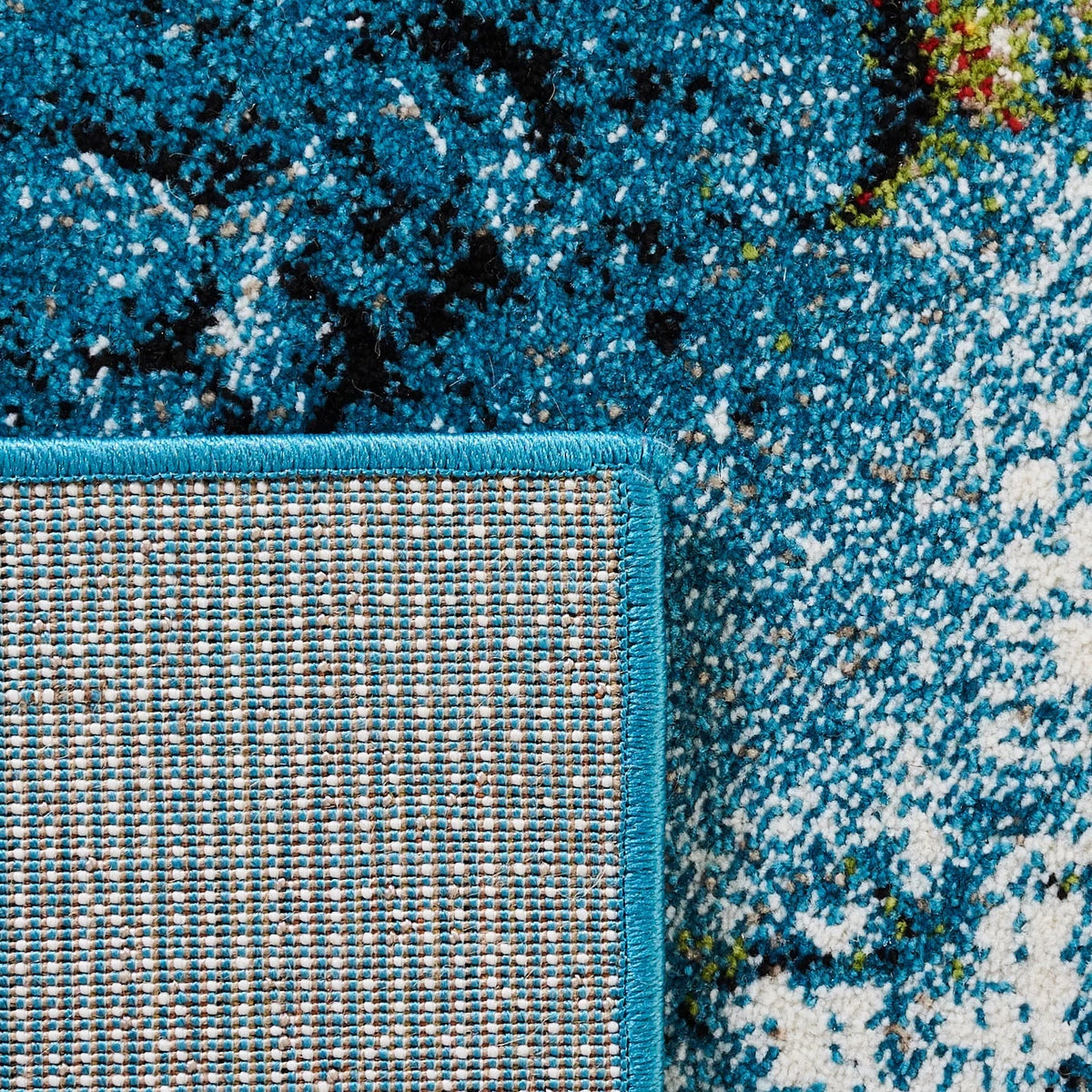 Area Glacier Rug, 5', SAFAVIEH 2'7" Blue/Gold Nazca Abstract x