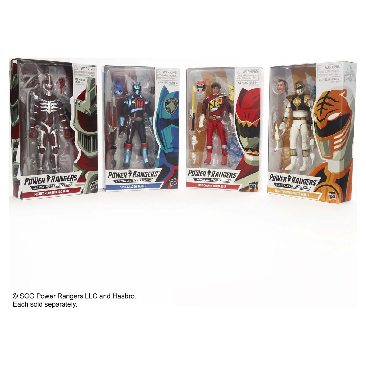 6-inch Morphin White Rangers Lightning Ranger Mighty Collection Power Figure