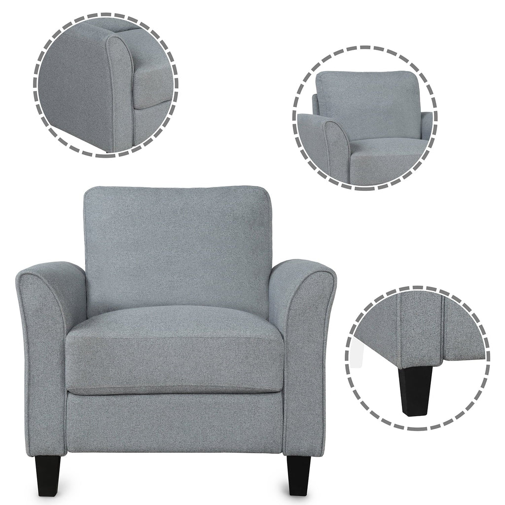 Living Sofa Anself Room (Gray) 3-seat Furniture chair and