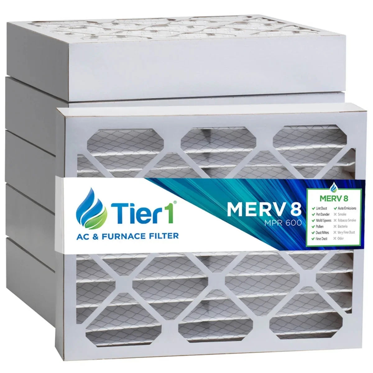 '- Improved 6 Pleated Conditioner/Furnace - Air Air in Captures Pollen 8 & Filter 20x25x4 Tier1 - Dust Quality - - Pack Air MERV