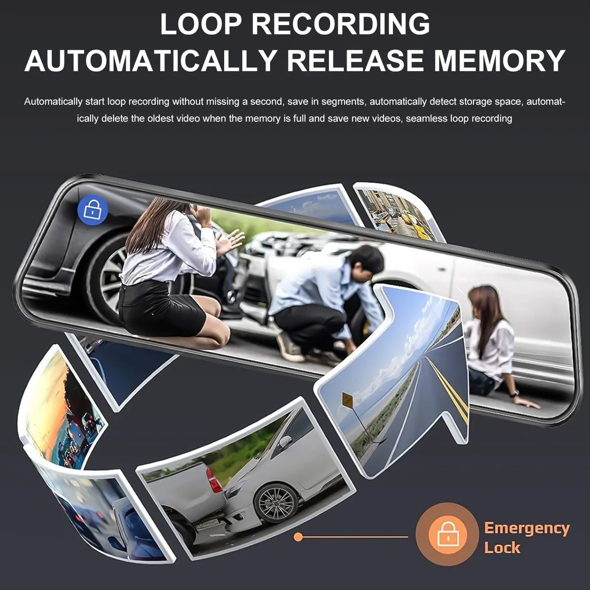 Rear, for Parking Mode Front Angle, Camera Card, 24H Vision, 10Inch Free Night 170°Wide Dash 1080P WDR, Cars, IPS Screen Cam Dash Full 32GB HD