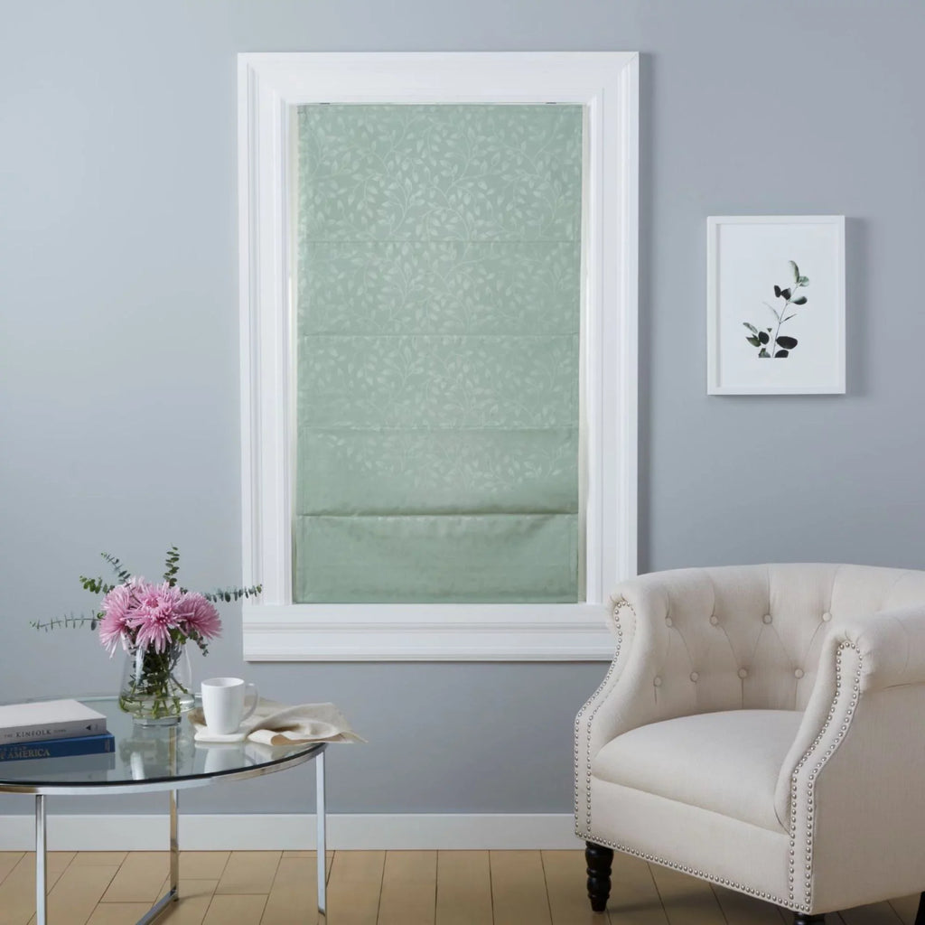 34"x Total Exclusive Bolan Sage Shade, Home Botanical Blackout Roman 64",