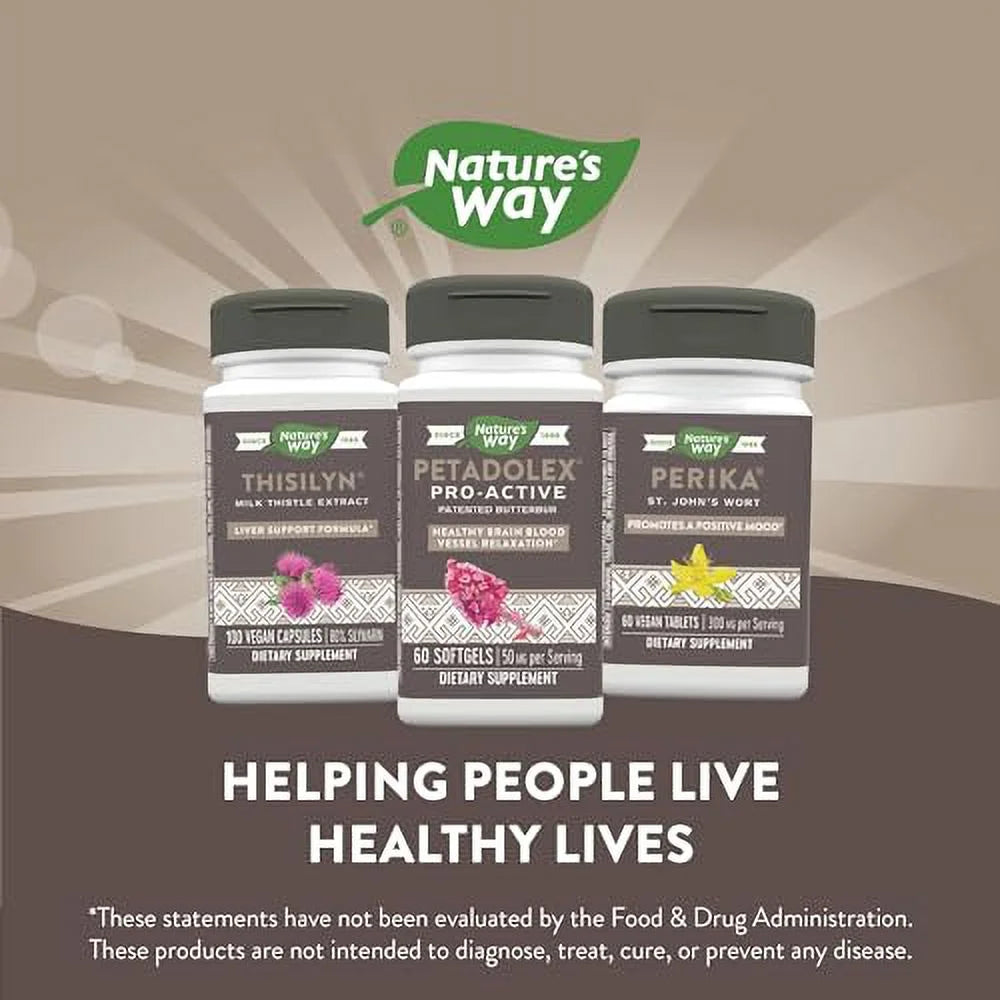 in Patented Petadolex Brain 60 Health Pro-Active, with Relaxation Blood Softgels the Butterbur*, Way and Vessel Nature's