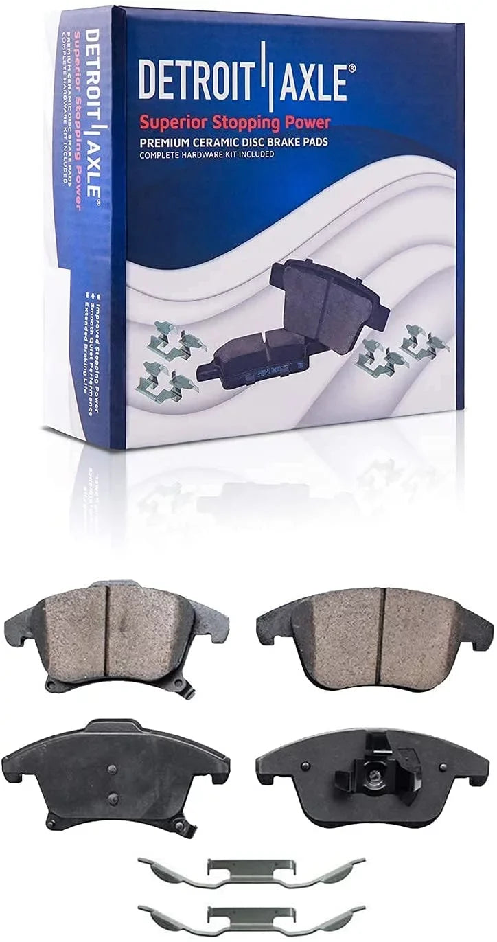 Kit for Pads: Lincoln Replacement Ceramic Front 2014 Rotors MKZ 2013 13-20 2018 13-16 Ford 2019 Fusion, 2015 2017 Brakes Detroit Rotors Brake 11.81'' Axle Disc 2016 2020 - Brake