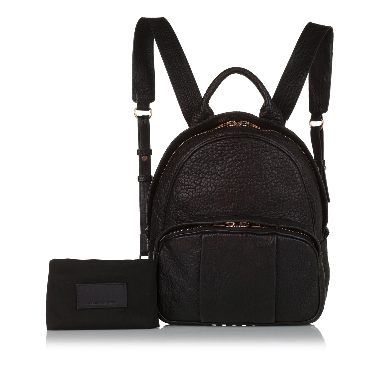Backpack (Good) Calf Unisex Dumbo Alexander Wang Authenticated Pre-Owned Black Leather