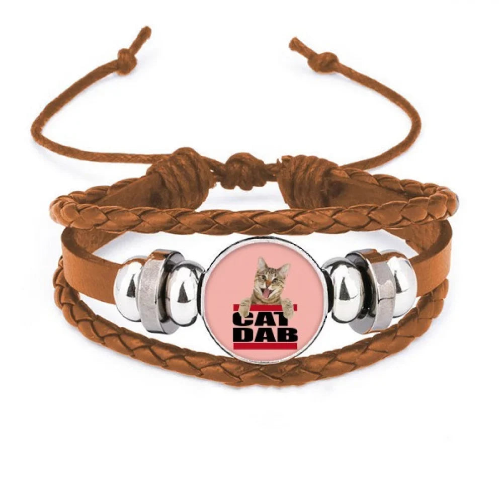 Jewelry Tap Sport Ornament Bracelet Fashion Cat Leather Shows Wristband Art Deco