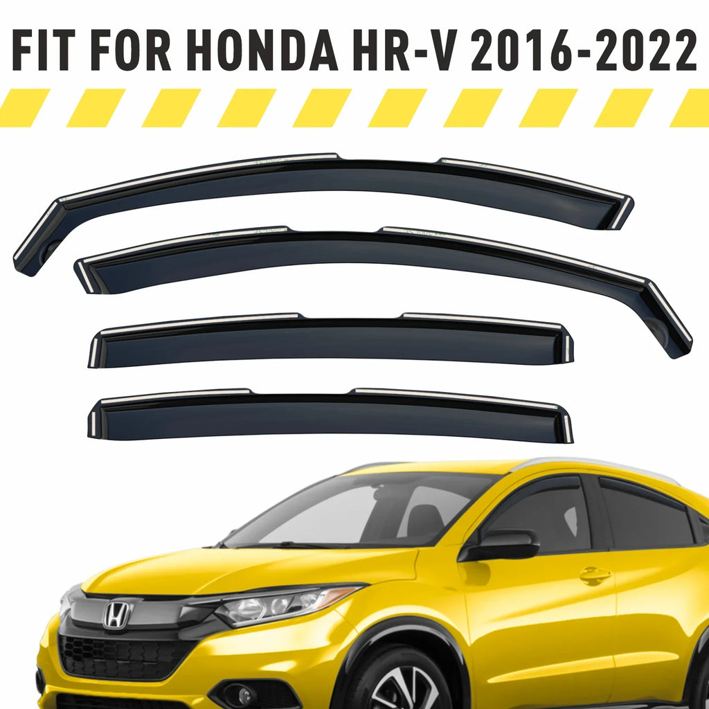 Car In-Channel 2016-2022, for Window Visors, Sun Visors Wind Fit Accessories AEROGUYS - 4 Vent Extra pcs. Deflectors Durable Rain Honda AG0157 Window Visors, HR-V Guards