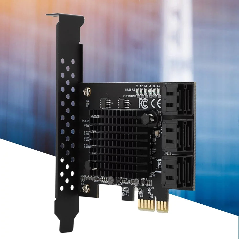 HDD Expansion PCI Card Jadeshay USB, 6-Port Card Compatible,3G Riser SATA 3.0 1.5G Card