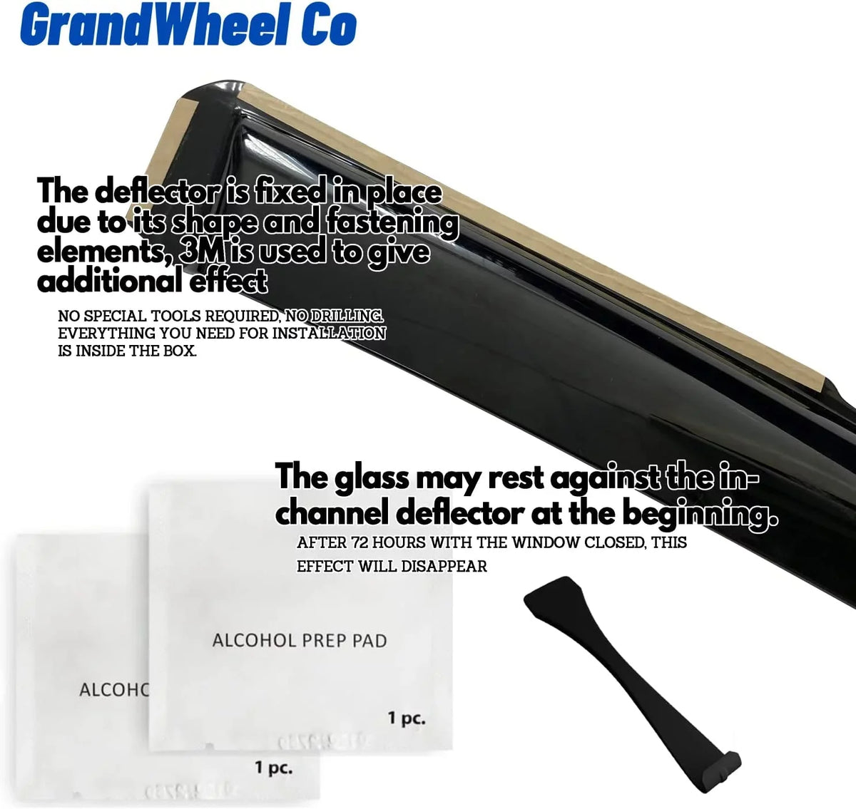 2007-2021 Tundra Double Toyota GrandWheel Compatible with 4pcs. Vent Smoke Side - In-channel Cab Co Window Rain Tinted Guards Deflectors Visor GW0114