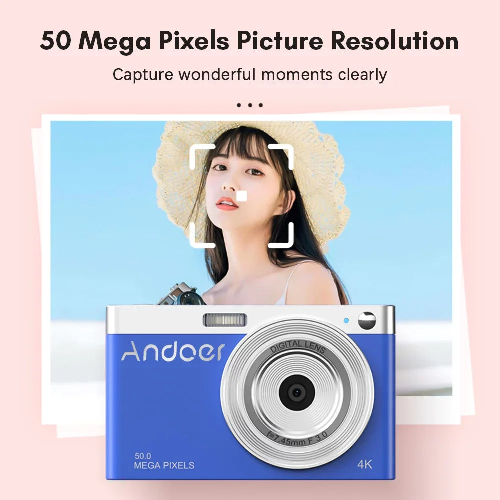 for Compact Zoom Digital 4K with Teens Camera 50MP, and Auto Video Focus, 16X