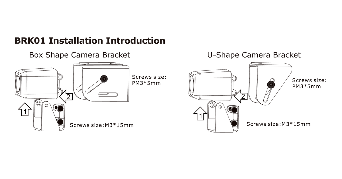 Cameras Screws with for Style — CM-AHD1) for (can use Cube BRK01 Brackets MINy RYDEEN Mounting Necessary