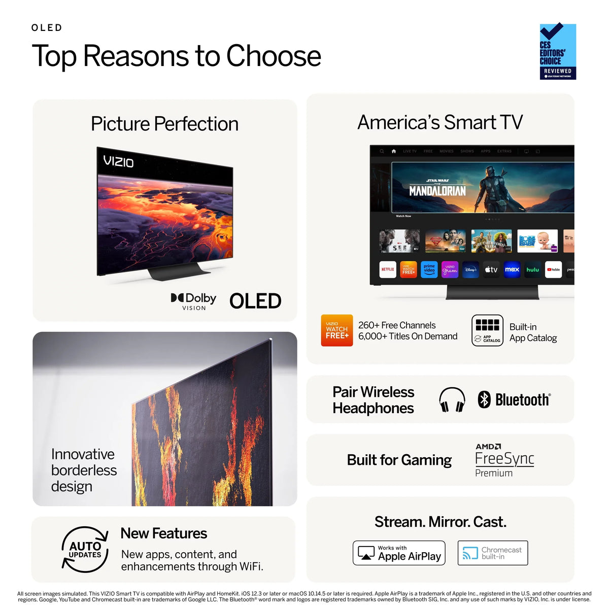 TV Smart VIZIO HDR OLED SmartCast OLED65-H1 65" 4K Class