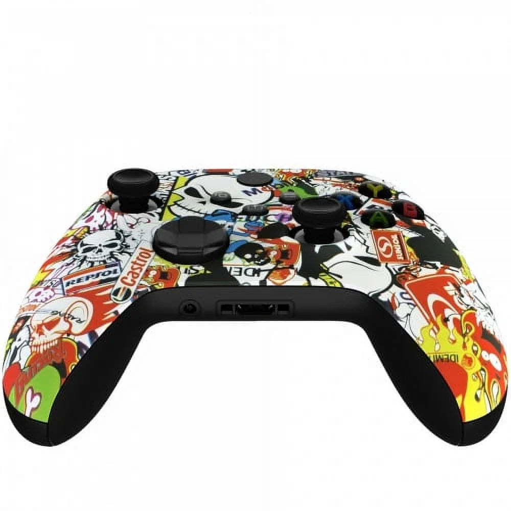 Xbox (with Controller "Sticker One UN-MODDED jack) Unique Bomb" Custom X Design 3.5