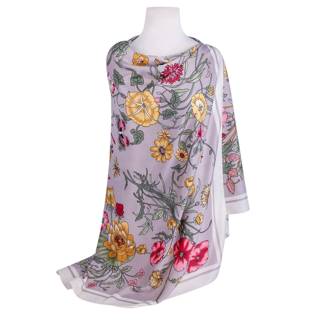 130 for Fashion Shawl for Women Wedding cm) Shawl 51x51'' GOODS Silk Wrap Travel Scarf and Beige Evening Shawl (130 Tops STP Botany *