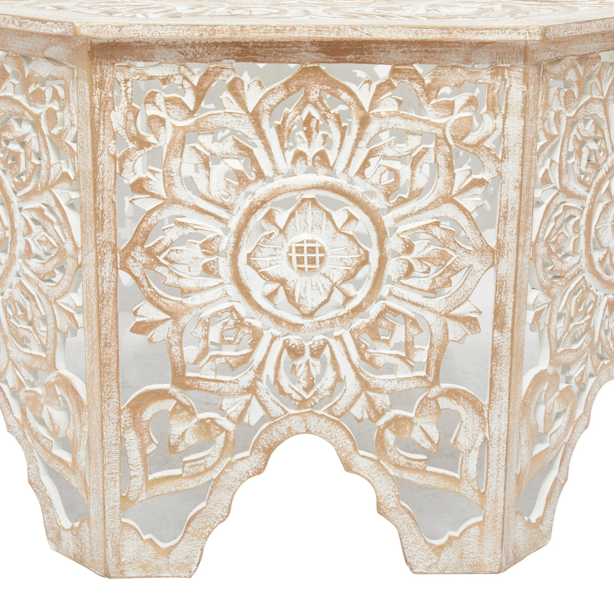 x x Country - Table Pine Round White 350 Coffee 33 33 Studio 18 Cottage