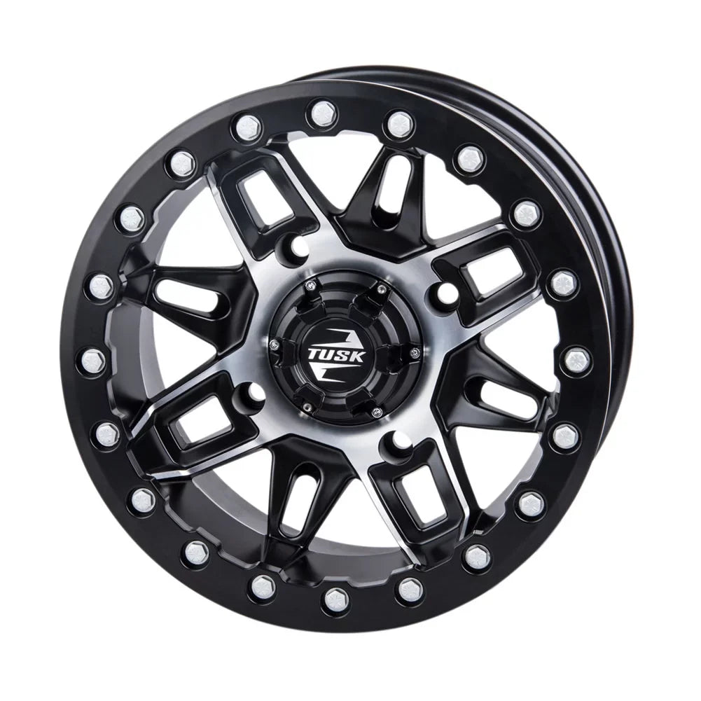 R-Spec YAMAHA 2.0 14x7 Wolverine 5.0 For 2022 Beadlock RMAX 1000 Machined/Black 4 Tusk Wheel + 4/156 Wasatch
