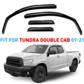 2007-2021 Tundra Double Toyota GrandWheel Compatible with 4pcs. Vent Smoke Side - In-channel Cab Co Window Rain Tinted Guards Deflectors Visor GW0114