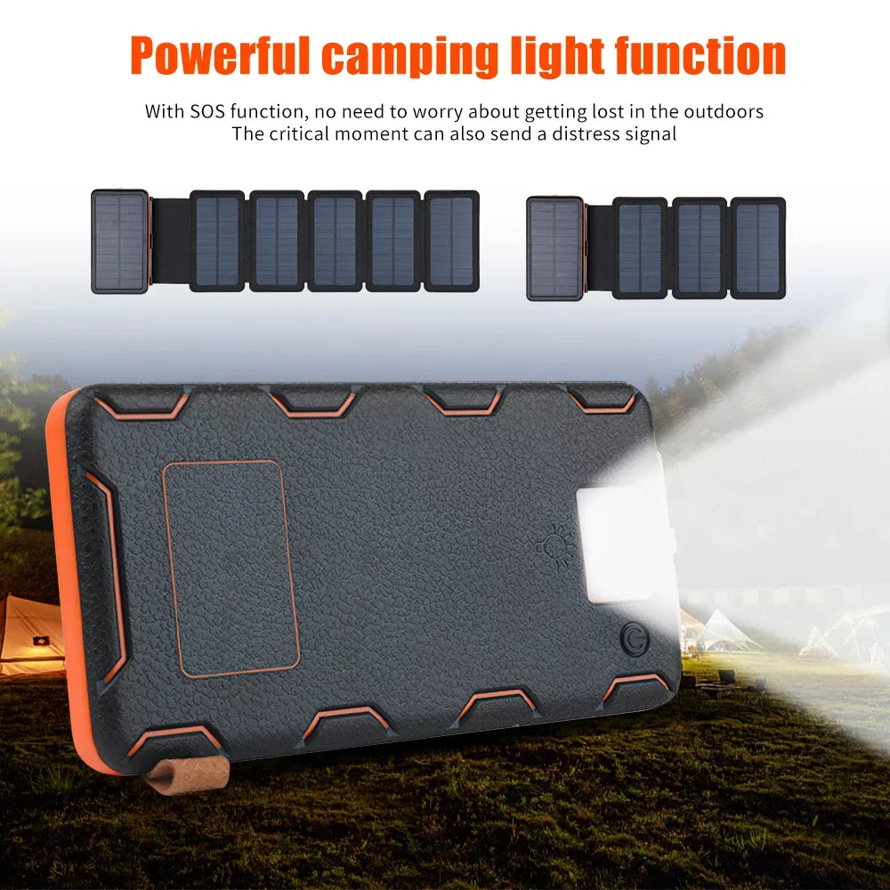 Outdoor Phones, Pack Bank, Battery Charge Tablets Power Fast Solar 26000mAh, USB Charger Portable for
