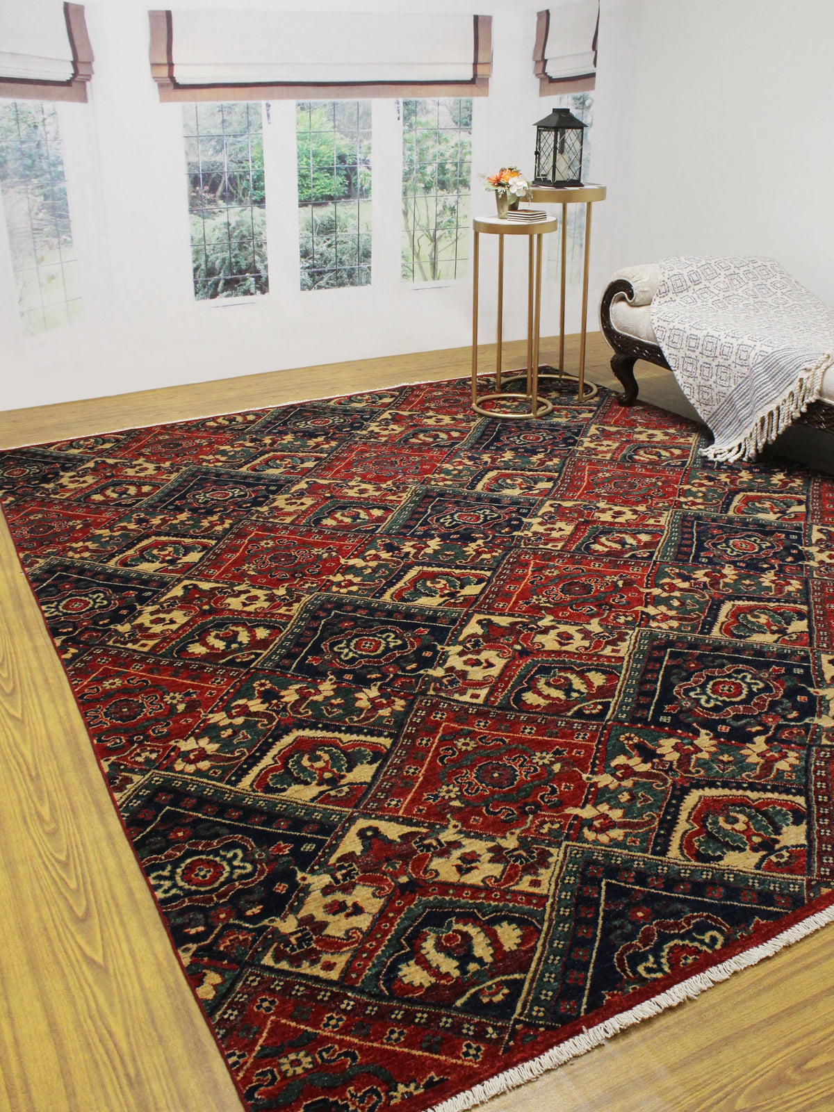 Aria Red/Blue Reggie x 9'10" Rug, 7'11"