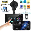 and Parking Car Lens Front and Touch HD Dual Recorder Camera G-Sensor, Video Screen Monitoring Dash Cam 1080P Driving DVR 4" Xhy Rear Detection Motion