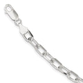 Sterling Bracelet Link Fancy 7.5inch Silver