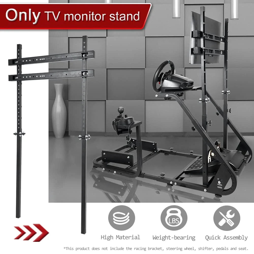 for Without Bracket Adjustable Display G27 G920 Monitor Frame Stand Stand Logitech G29 Racing G25 Frame Seat for Cockpit G923, Cockpit Simulator fit TV Thrustmaster,Fanatec, FEIRO Cockpit Racing