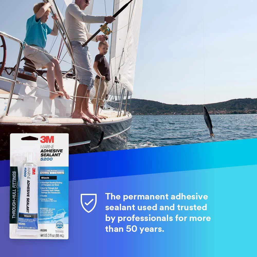 adhesive 5200 oz marine 3 sealant, 3m black,