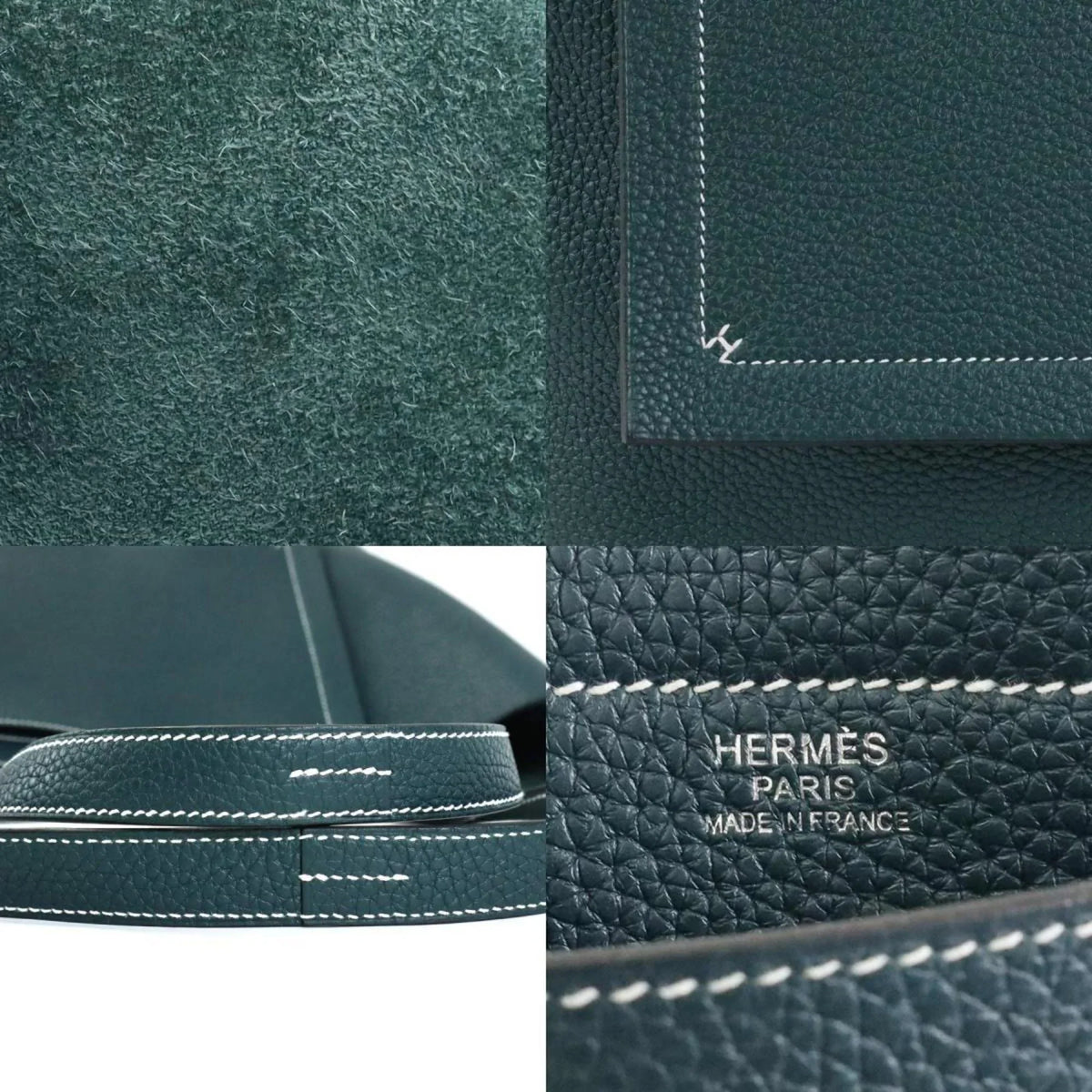 Tote 46 (Good) Cover Cypress Vert Taurillon Clemence Pre-Owned HERMES Serie Shoulder Bag Unisex