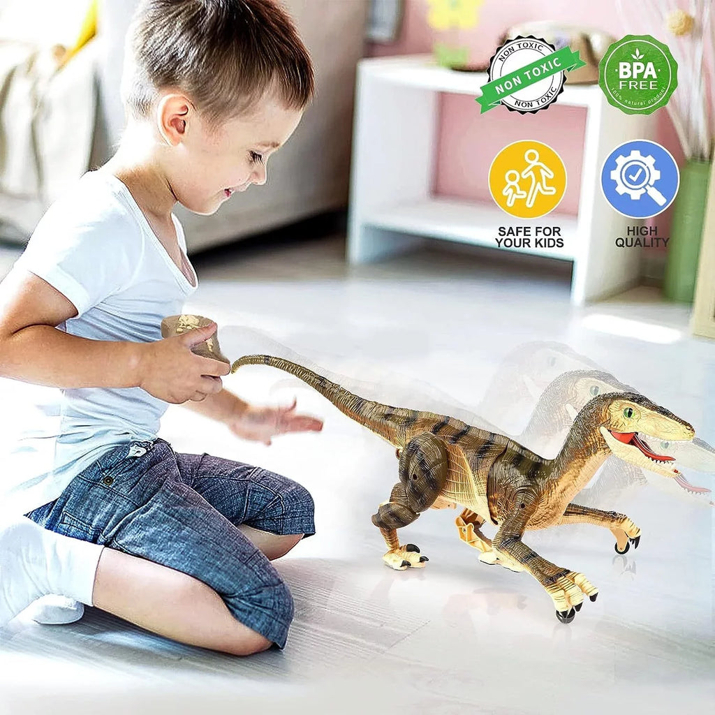 Control Girls 8-12 Toys Kids Gifts Dinosaur RC Walking Remote for Brown Dinosaur Boys 3-5, Old Sounds Ctrl T-Rex Age and 5-7, with - Years JBee Toy Robot for Lights Boys