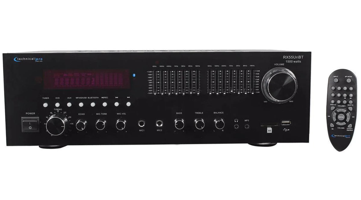 Black Bluetooth Home Receiver+4) Speakers RX55URIBT Theater 6.5" Ceiling