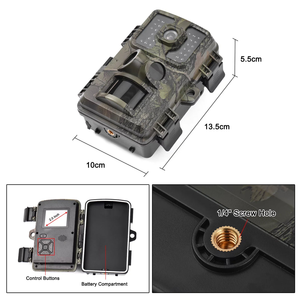 Wildlife Sensors Trigger Inch Supports PIR Color TFT 4K Time GoolRC Tracking Infrared Activated 0.5s Screen with Waterproof 2.0 Trail Motion IP66 16MP