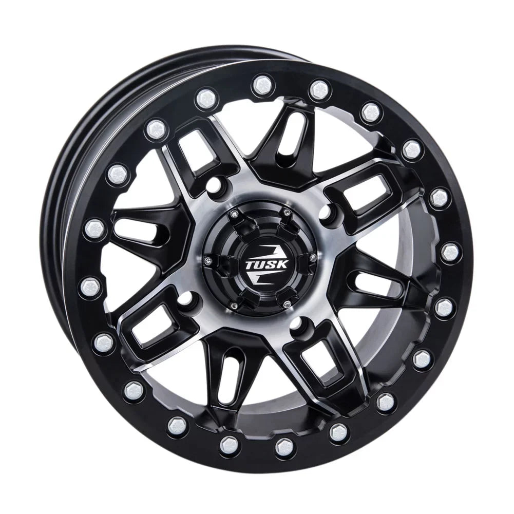 R-Spec YAMAHA 2.0 14x7 Wolverine 5.0 For 2022 Beadlock RMAX 1000 Machined/Black 4 Tusk Wheel + 4/156 Wasatch