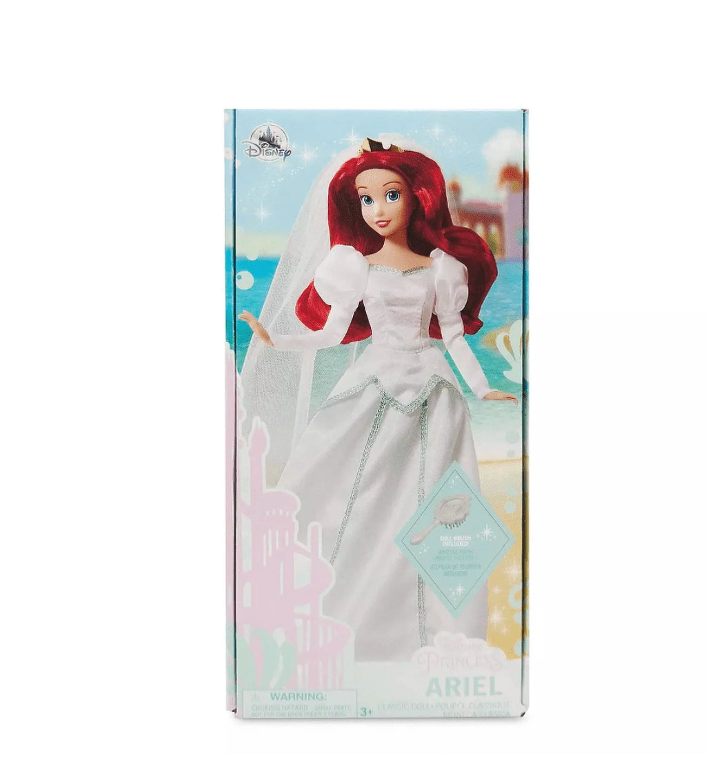 Princess Doll Wedding New Ariel Classic Box Disney with with Brush