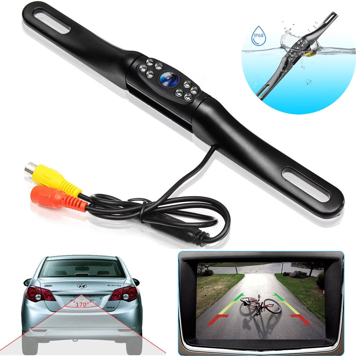 Rear Camera 5" View setup Monitor Car Backup HD Night Parking Vision Wireless +