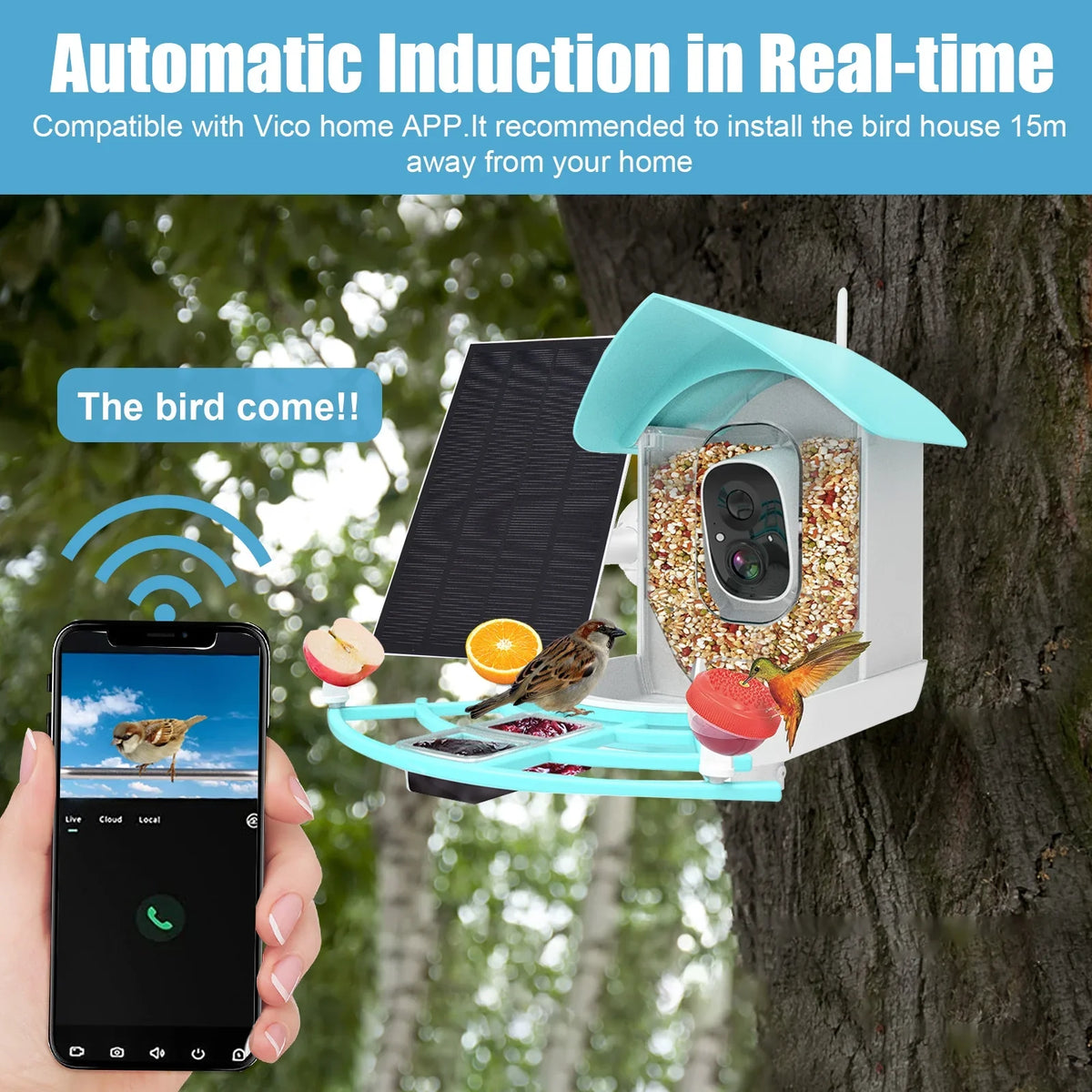 Camera App Camera Arealer Wireless Owsoo Surveillance Feeder 1080pVideo Vico camera,PirAi Powered Camera Wifi App Species Pir Solar Wifi Ai Video Feeder 1080p Resolution With Video