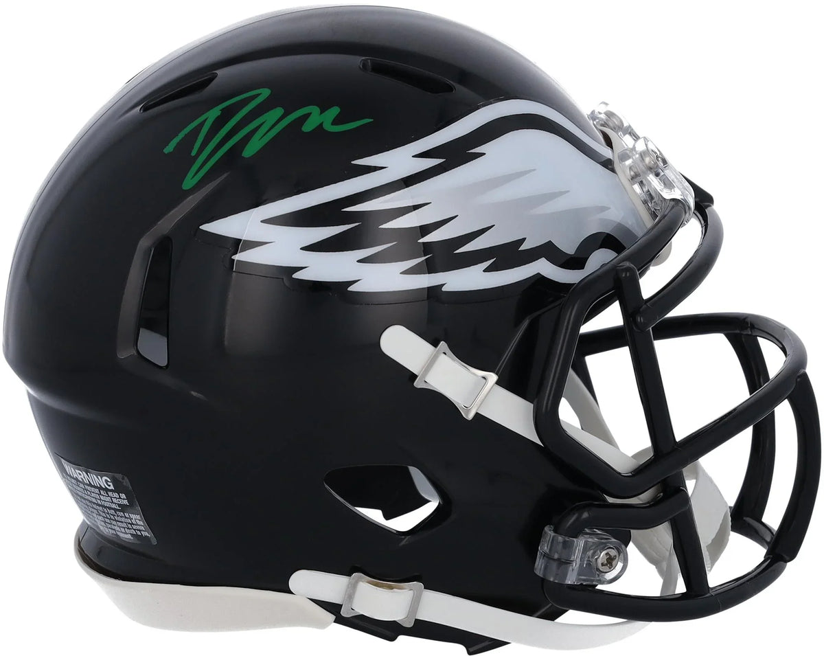 Authentic Certified Helmet Fanatics - Autographed Riddell Swift Speed Eagles D'Andre Philadelphia 2022 Mini Alternate
