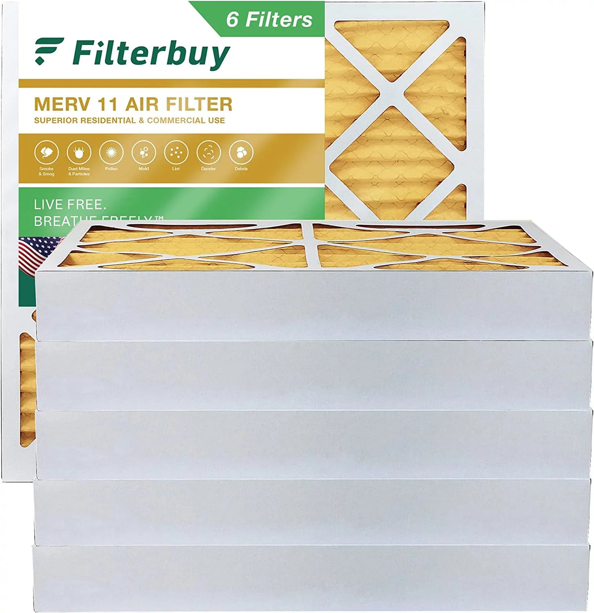 Filters 20x20x4 Pleated HVAC (6-Pack) Furnace AC Air Filterbuy 11 MERV