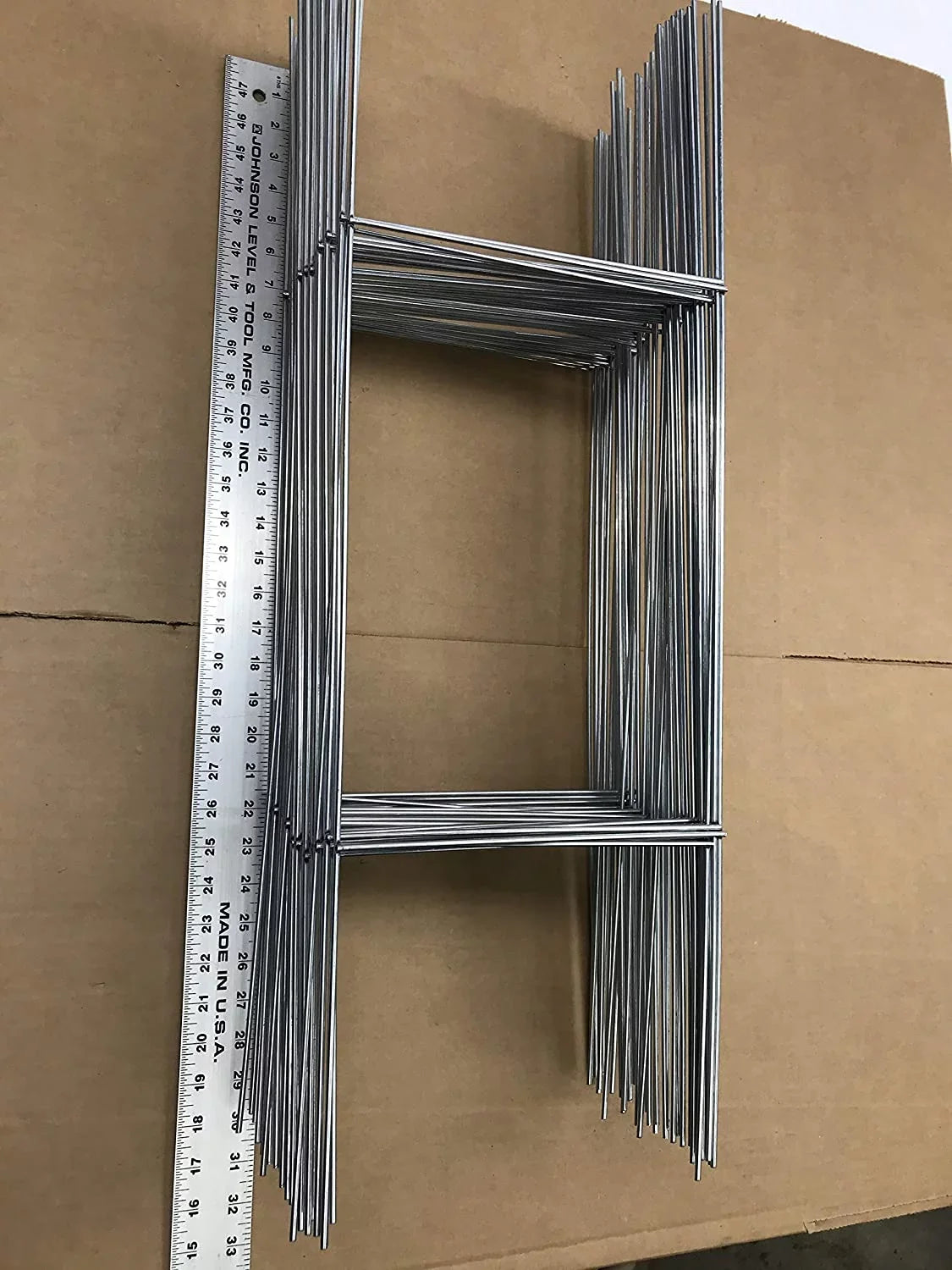 Tall Wire 50 Same 5mm use Holder, Metal 10'' x 10 Day Galvanized Wire x 30'' Inch Gauge Double Stake Signs Wide Sign 9 Stake or with Ship and (Pkg50Stake30) Signs, H-Frame Corrugated 30 4mm