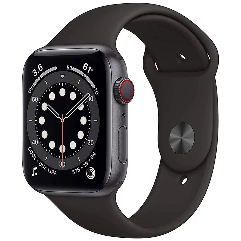 GPS - Aluminum (2020) Watch Black 6 Pre-Owned 44mm Space Series Sport - - Case Gray Band Fair