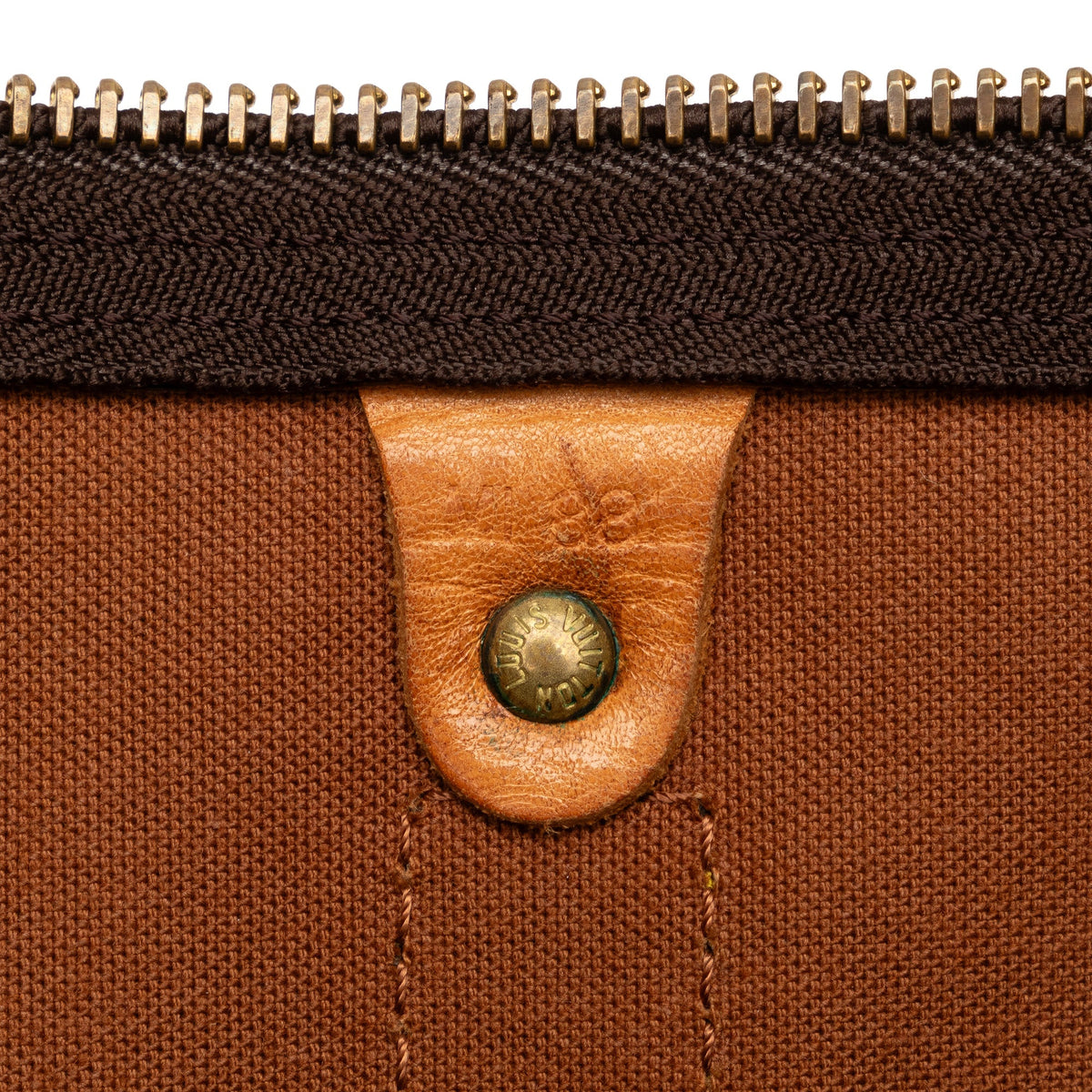 Canvas WeekenderBag Unisex Keepall Authenticated Bag Brown Vuitton Louis Monogram Travel Pre-Owned 60 (Fair)